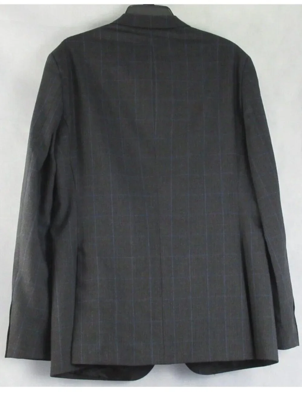 HUGO Hugo Boss Men's Regular-Fit Charcoal Plaid Suit Jacket, 40L / 40 Long